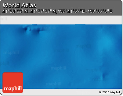 Physical 3D Map of the Area around 41° 43' 14" N, 158° 10' 30" E