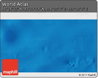 Physical 3D Map of the Area around 41° 43' 14" N, 159° 1' 30" E