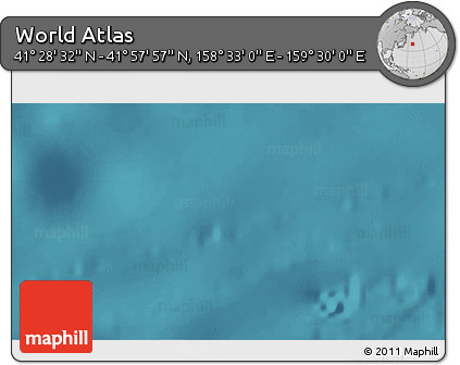 Satellite 3D Map of the Area around 41° 43' 14" N, 159° 1' 30" E