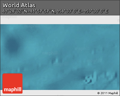 Satellite 3D Map of the Area around 41° 43' 14" N, 159° 1' 30" E