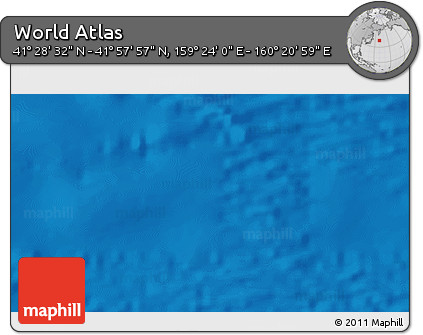 Physical 3D Map of the Area around 41° 43' 14" N, 159° 52' 30" E