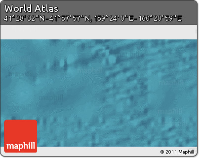 Satellite 3D Map of the Area around 41° 43' 14" N, 159° 52' 30" E