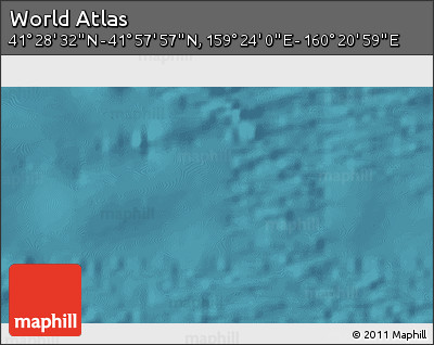 Satellite 3D Map of the Area around 41° 43' 14" N, 159° 52' 30" E