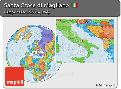 Political Location Map of Santa Croce Di Magliano