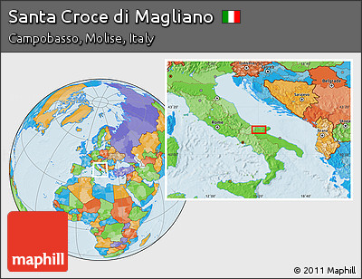 Political Location Map of Santa Croce Di Magliano