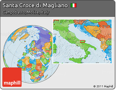 Political Location Map of Santa Croce Di Magliano