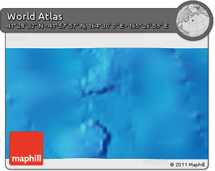 Physical 3D Map of the Area around 41° 43' 14" N, 164° 58' 29" E