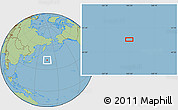 Savanna Style Location Map of the area around 41° 43' 14" N, 165° 49' 29" E
