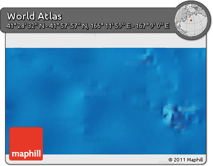 Physical 3D Map of the Area around 41° 43' 14" N, 166° 40' 30" E