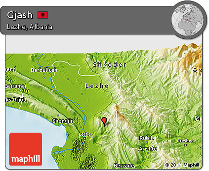Physical 3D Map of Gjash