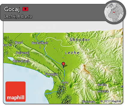 Physical 3D Map of Gocaj