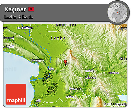 Physical 3D Map of Kaçinar