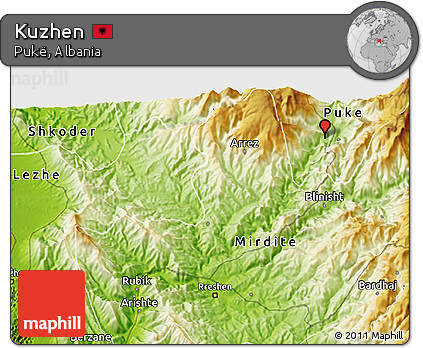 Physical 3D Map of Kuzhen