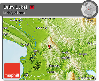 Physical 3D Map of Lalm-Lukaj