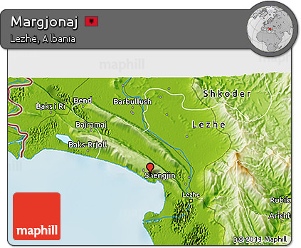 Physical 3D Map of Margjonaj