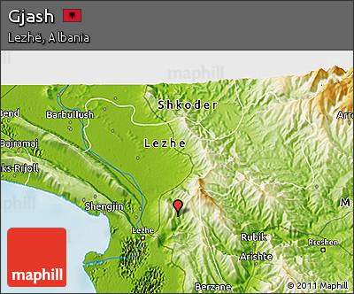Physical 3D Map of Gjash