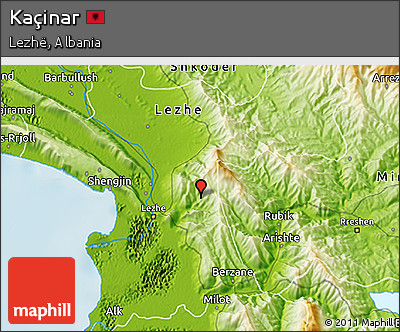 Physical 3D Map of Kaçinar