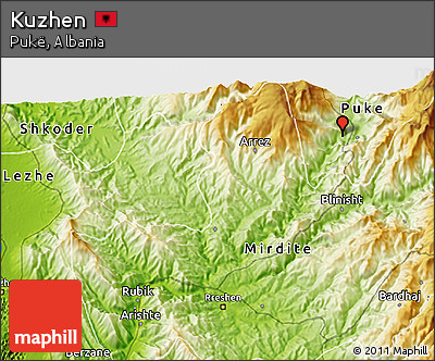 Physical 3D Map of Kuzhen