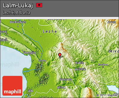 Physical 3D Map of Lalm-Lukaj