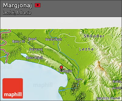 Physical 3D Map of Margjonaj