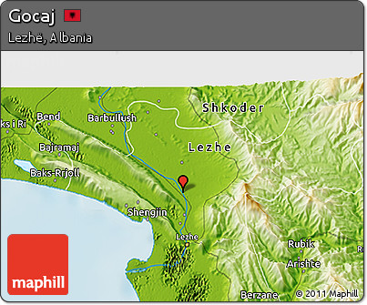Physical 3D Map of Gocaj