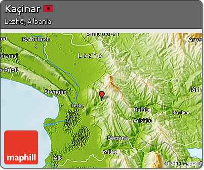 Physical 3D Map of Kaçinar