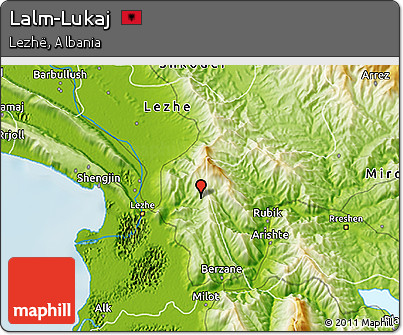 Physical 3D Map of Lalm-Lukaj