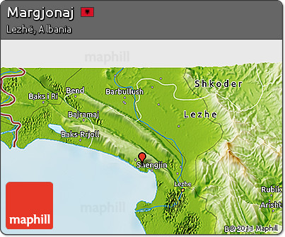 Physical 3D Map of Margjonaj