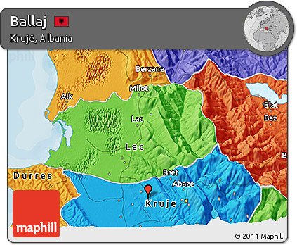 Political 3D Map of Ballaj