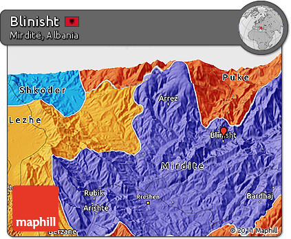 Political 3D Map of Blinisht