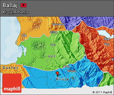 Political 3D Map of Ballaj
