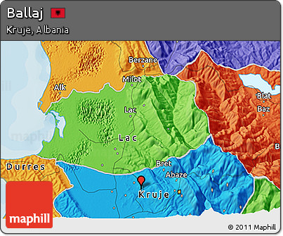 Political 3D Map of Ballaj
