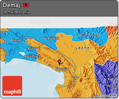 Political 3D Map of Demaj