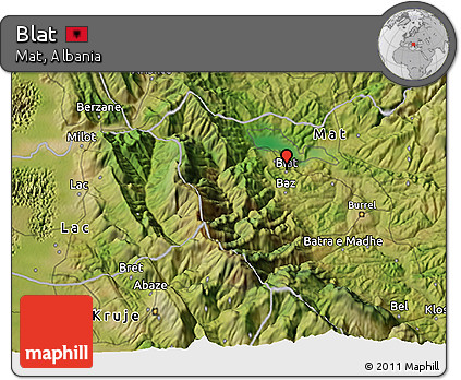 Satellite 3D Map of Blat