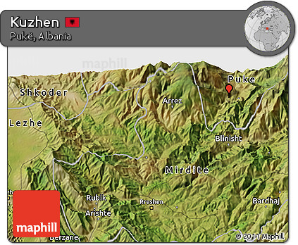 Satellite 3D Map of Kuzhen
