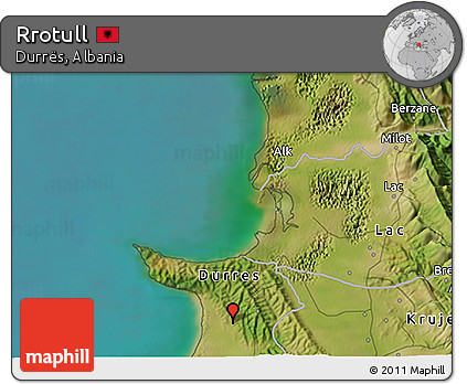Satellite 3D Map of Rrotull
