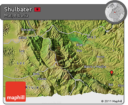 Satellite 3D Map of Shulbatër