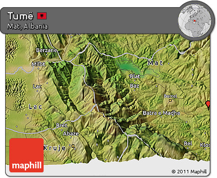 Satellite 3D Map of Tumë