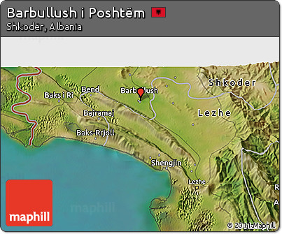 Satellite 3D Map of Barbullush I Poshtëm