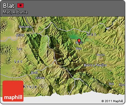 Satellite 3D Map of Blat