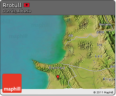 Satellite 3D Map of Rrotull