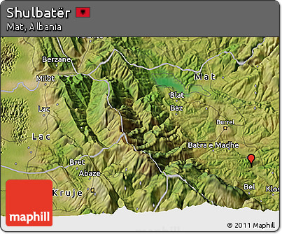 Satellite 3D Map of Shulbatër