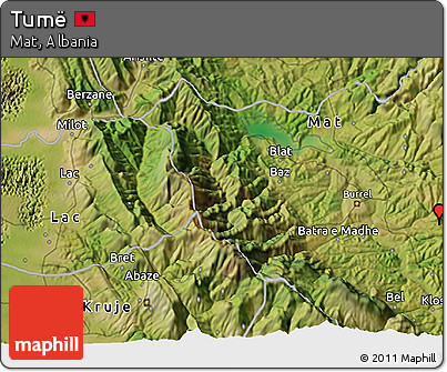 Satellite 3D Map of Tumë