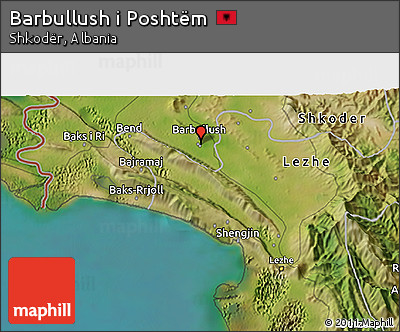 Satellite 3D Map of Barbullush I Poshtëm