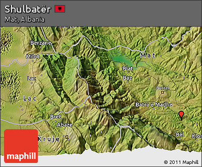 Satellite 3D Map of Shulbatër