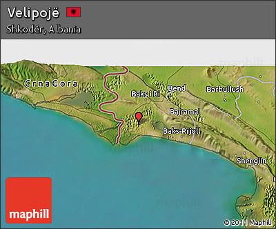 Satellite 3D Map of Velipojë