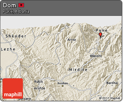 Shaded Relief 3D Map of Dom
