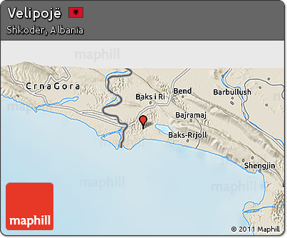 Shaded Relief 3D Map of Velipojë