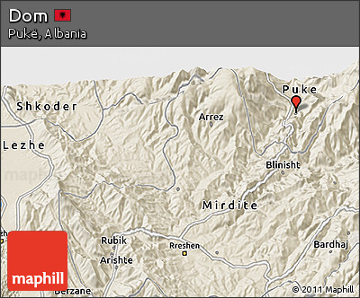 Shaded Relief 3D Map of Dom