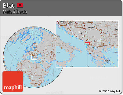 Gray Location Map of Blat